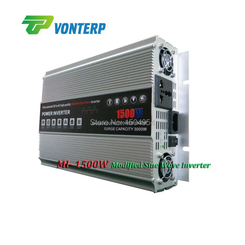 

Dc 24v to ac 110v 50hz 1500W Modified Sine Wave Inverter with Battery Charger and UPS Functions