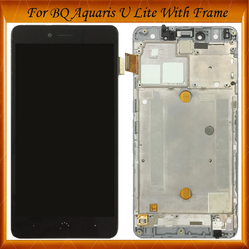 

100% Tested OK For BQ Aquaris U lite LCD Display Touch Screen Digitizer With Frame Assembly IN Stock