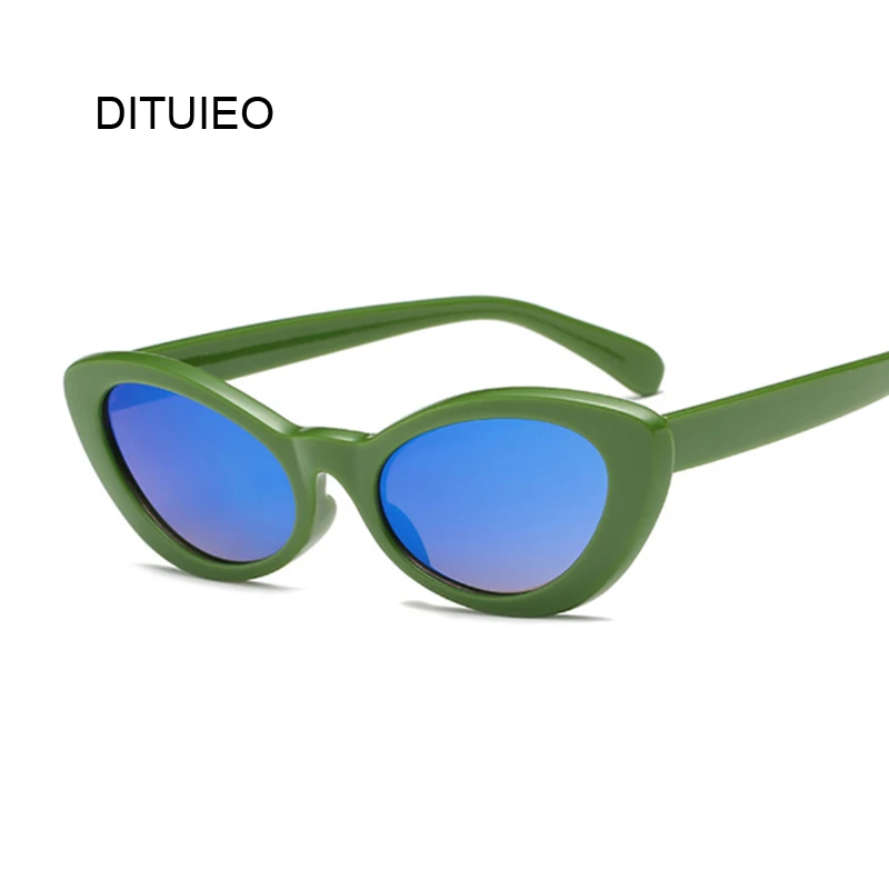 Маленькие овальные солнцезащитные очки для женщин Кошачий глаз брендовые дизайнерские винтажные Ретро Тощий кошачий глаз оправа крошечные Солнцезащитные очки женские оттенки