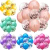 10pcs/lot Mix Rose Gold Confetti Balloons Birthday Party Decoration Kids Adult Metallic Balloon Helium Ball Wedding party Decor ► Photo 1/6