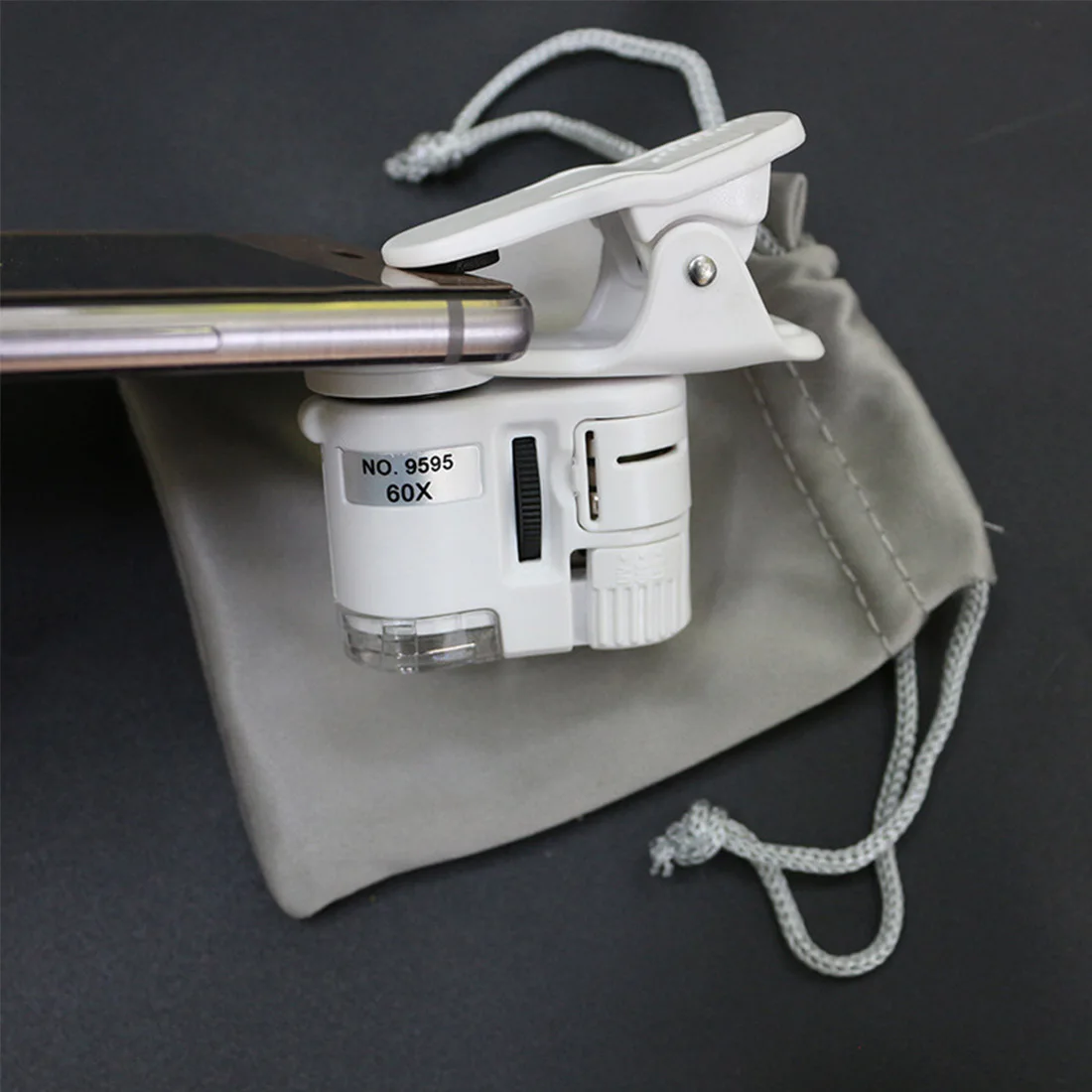 Общий мобильный телефон Макрос микроскопа объектив дома выдающийся зум Мини камера зажим и светодиодный светильник