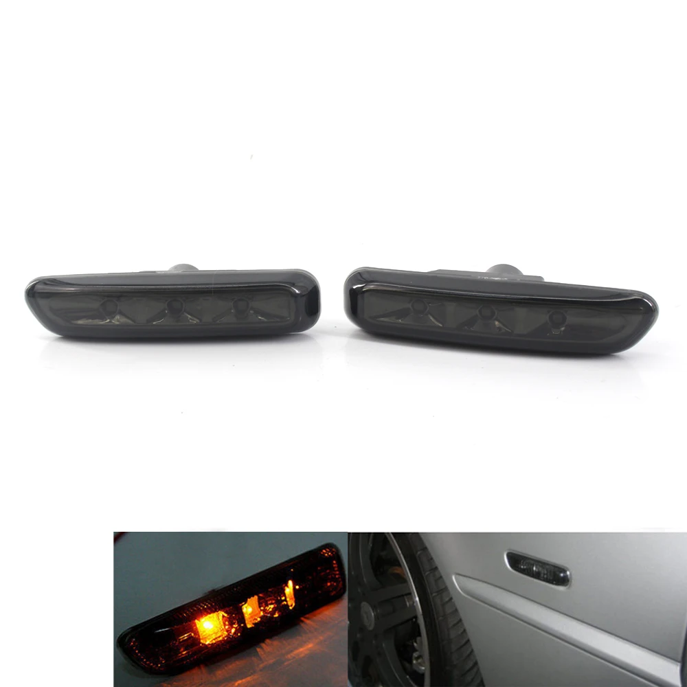 

SMOKE LENS LED SIDE MARKER LIGHT Lamp SET FOR BMW E46 4DR 99-01 & 2DR COUPE 99-03 63138370719, 63138370820