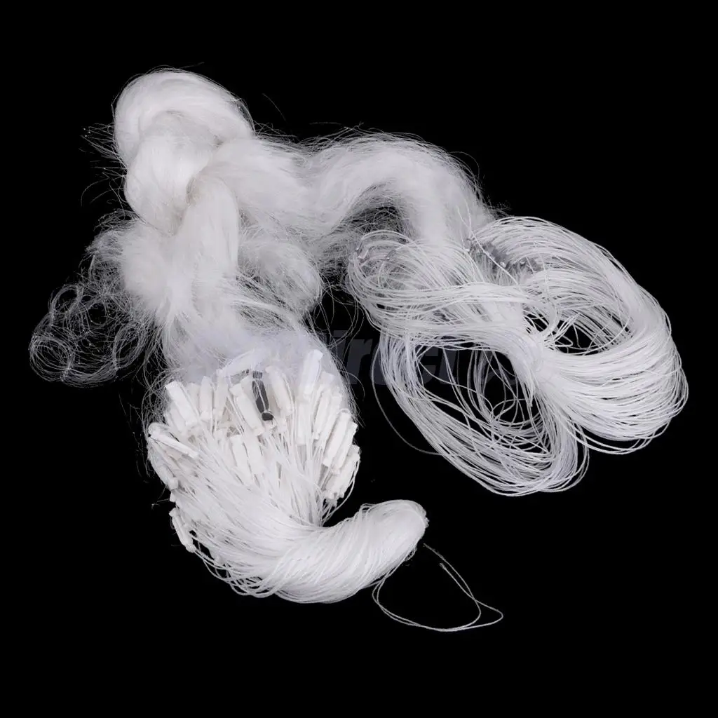 50m 3 Layer Fishing Fish Mesh Trap Nylon Clear Monofilament Fishing Gill Net 2-5cm Mesh Hole Sinking Casting Net