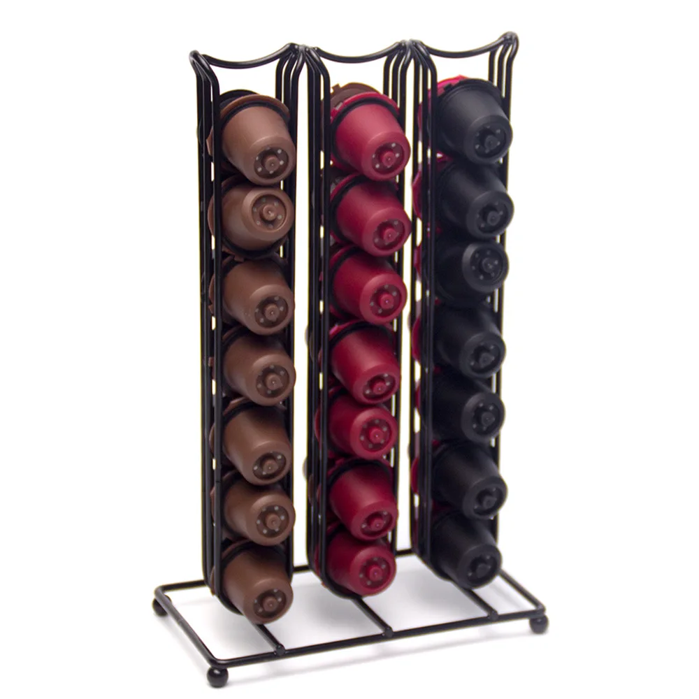 

HIPSTEEN Capsule Coffee Storage Shelf Counter Top Coffee Pod Holder Storage Rack Display Stand for Nespresso Capsule Coffee