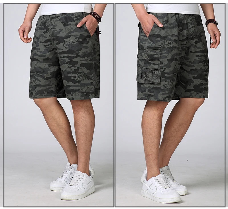 Summer Man Casual Shorts Camouflage Colour Boardshorts Men Adjustable Elastic Band Waist Short Male Leisure Bottoms 3XL 4XL (4)