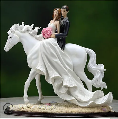 Sitting On The Horse White Wedding Gifts Bridal Shower Sitting On The Horse White Wedding Gifts Bridal Shower Favors Home Decoration With Free Shipping In Statues Sculptures From Garden