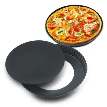 

9 Inch Non-Stick Pizza Pan With Removable Bottom Removable Loose Bottom Quiche Pan Tart Pie Pan Cake Mold Pizza Cakepan
