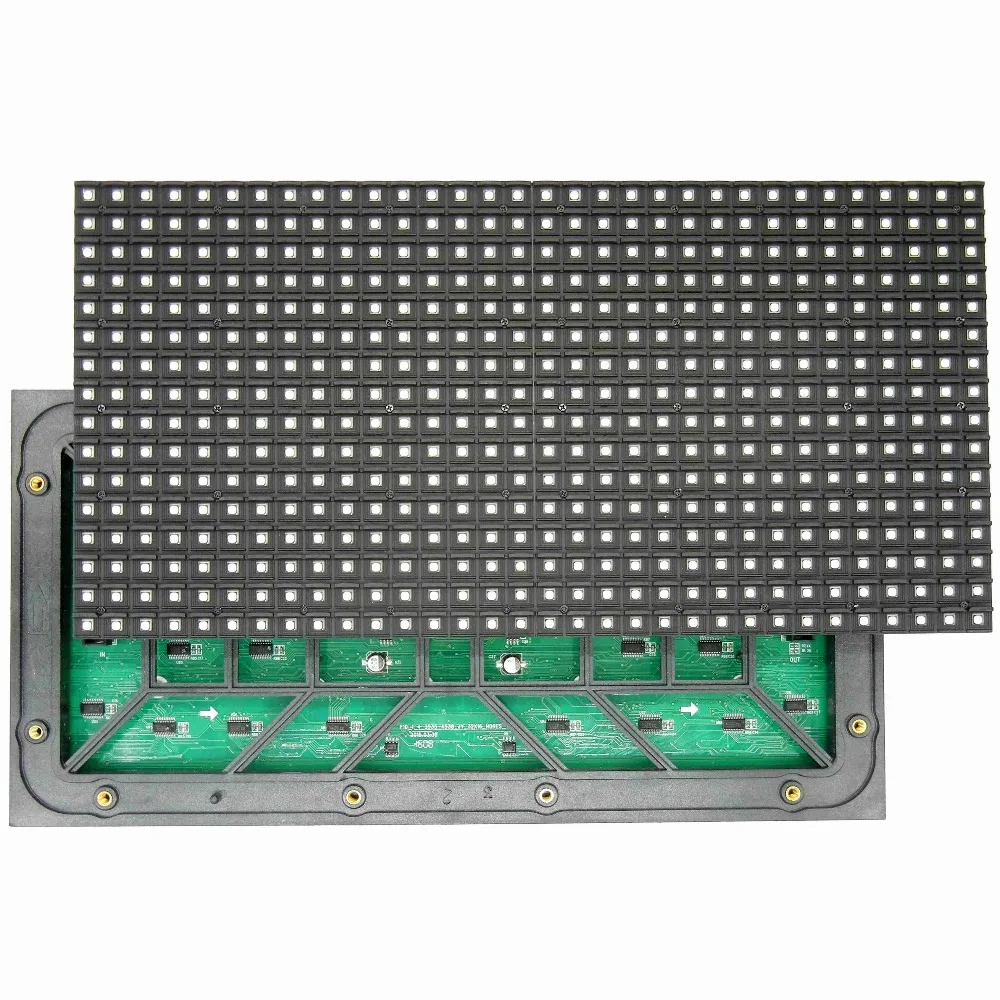 P10 открытый SMD полноцветный светодиодный дисплей панели модуль 320*160 мм 32*16 пикселей 1/4 сканирования hub75port водонепроницаемый SMD 3in1 цветная(RGB) светодиодная панель