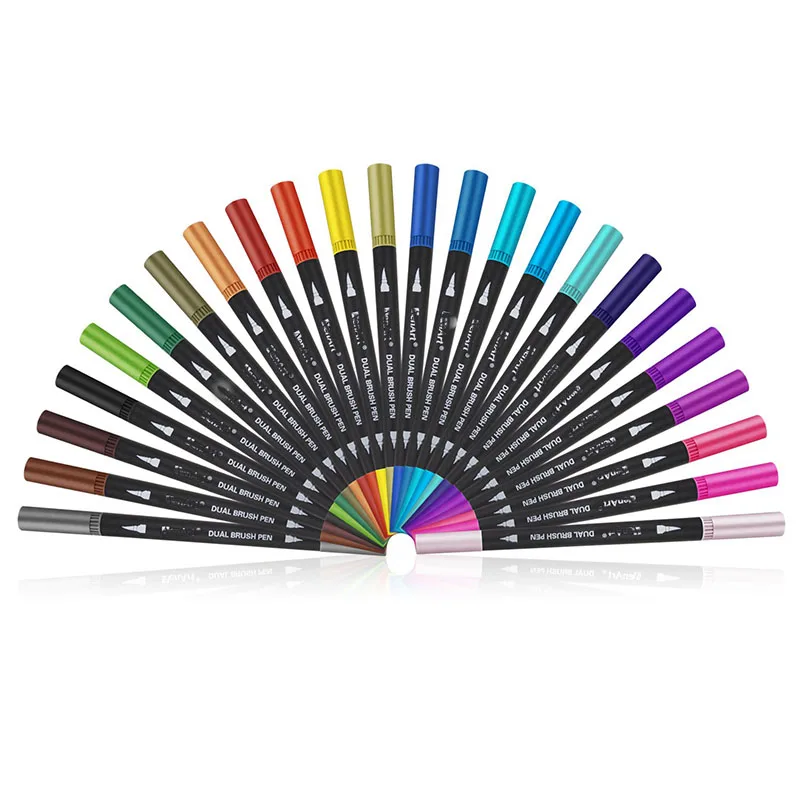 

Marker Drawing Dual Head Fine Tip Pens Children Color Drawing Marker Animation Sketch Art Supplies Watercolor Brush Pen