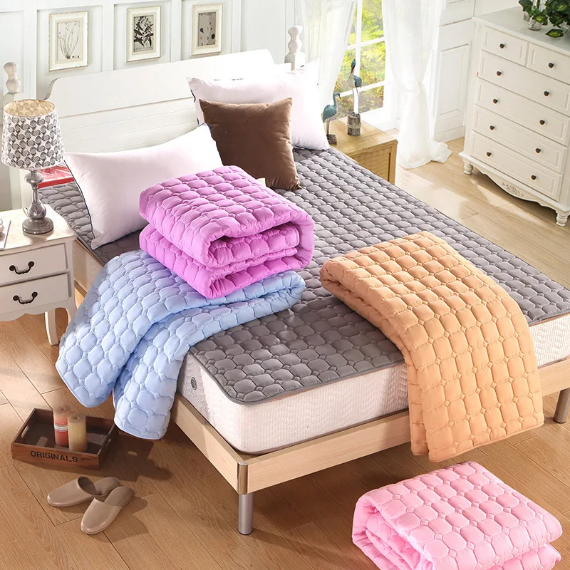 

Folding Mattress Covers Solid Double Mattress Tatami Four Seasons Bed Protection Pad Student Dormitory housse matelas Bed sheets