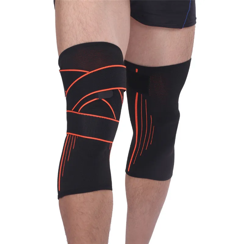 Спорт поддержка колена дышащий нарукавник компрессионный коленный бандаж для бега на улице