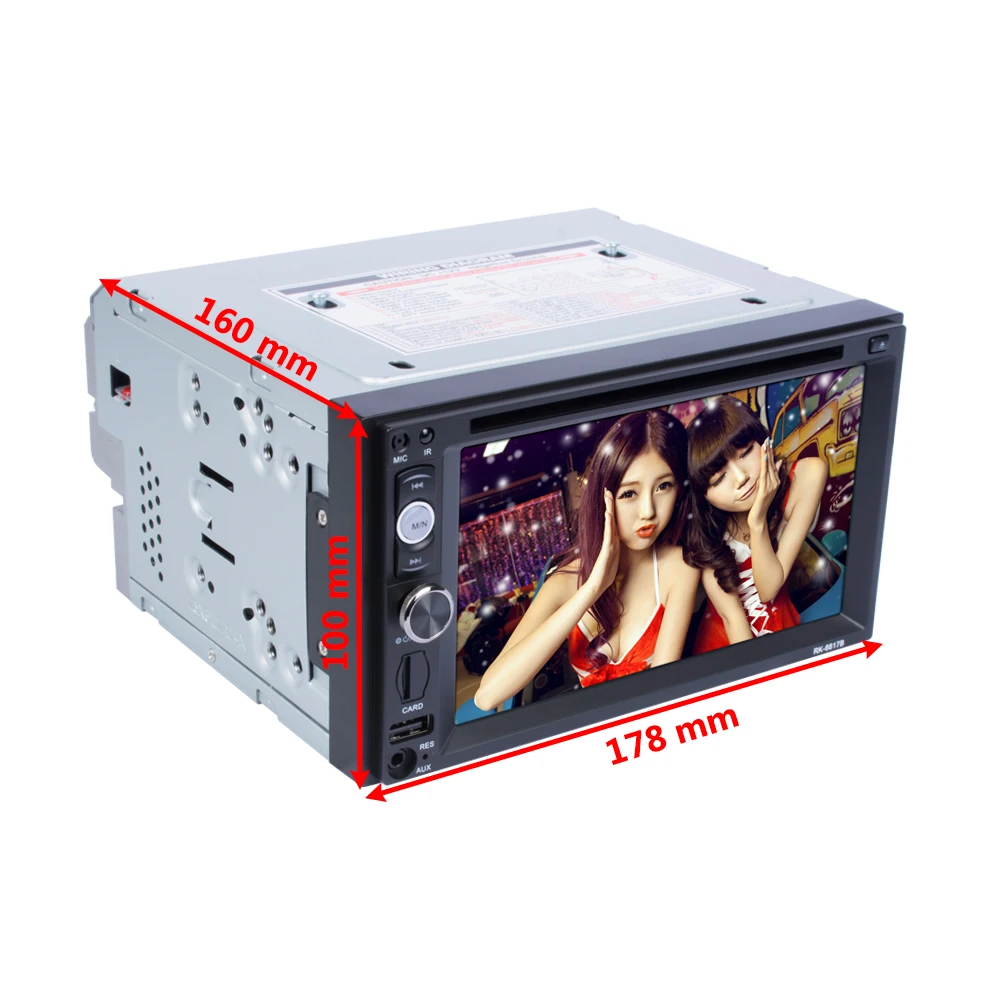 vodool car mp5 player Stereo 2 din car radio In-Dash Touch screen wheel control remote Aux input rear view camera mp4 phone link