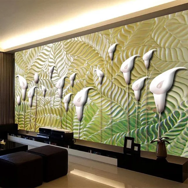 Modern Abstract Art Wallpaper 3D Embossed Flowers Photo Wall Murals ... Modern Abstract Art Wallpaper 3D Embossed Flowers Photo Wall Murals ...