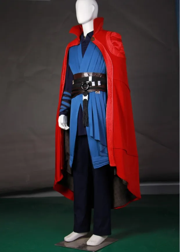 Movie Doctor Strange Costume Cosplay Steve Full Set Costume Red Robe Halloween