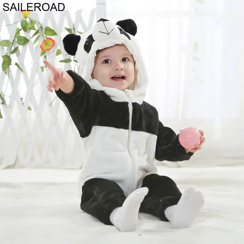 SAILEROAD мультфильм ленивец пижама с молнией для ребенка зимнее новорожденное спальное платье детская одежда одеяло для малыша - Цвет: YH680 Panda