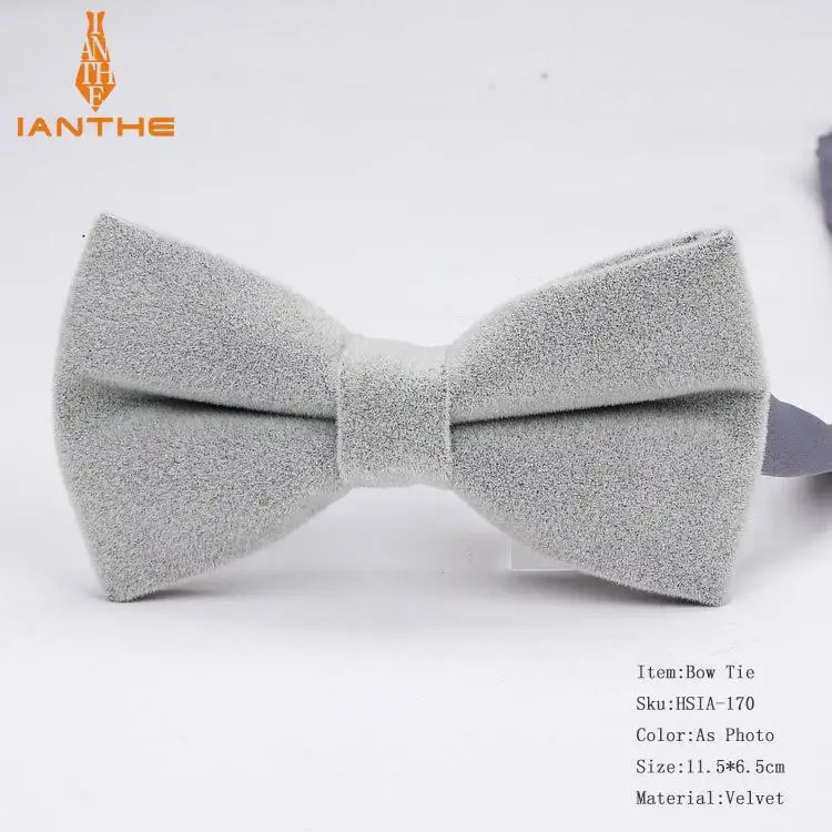 Ianthe мужской однотонный бархатный галстук-бабочка конфетного цвета ed костюм галстук-бабочка для мужчин мужской галстук мода бабочка Gravatas - Цвет: IA170