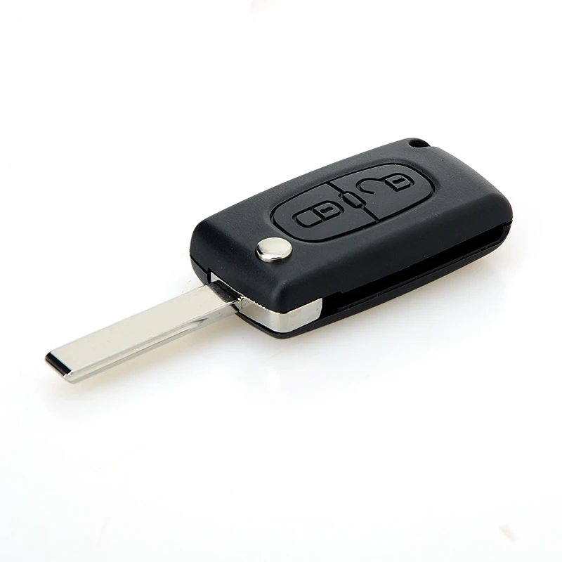 2 Buttons Replacement Car Key For Peugeot 207 307 308 407 433MHz