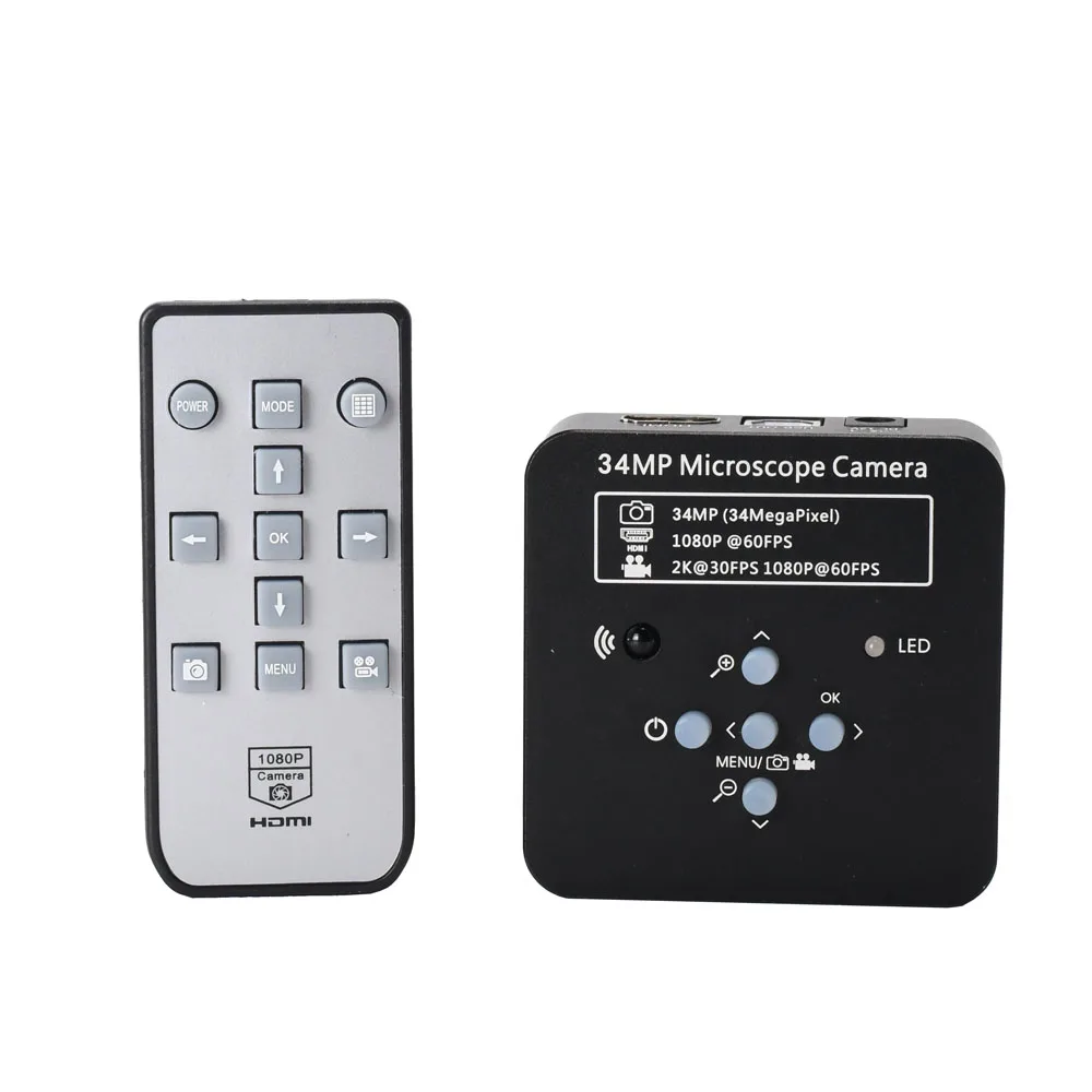 

34MP Full HD Industrial Electronic Digital Video Microscope Camera for Phone CPU PCB Repairing with Remote Control
