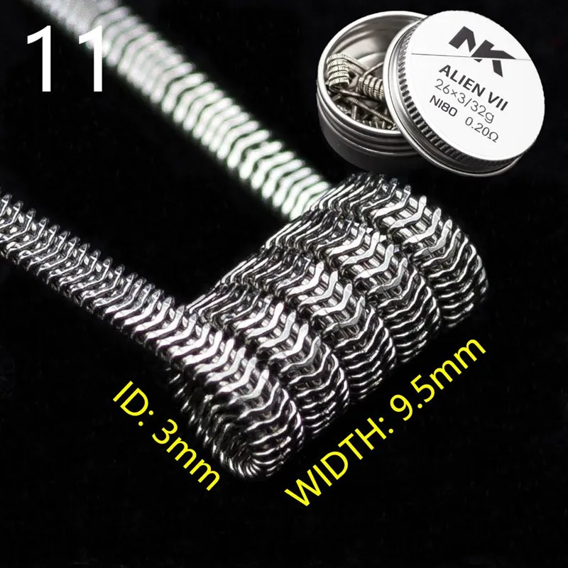

NK custom Handmade Nichrome prebuilt alien coil Ni80 Alien V2 fused clapton vape coil for RTA RDA Atomizer Mod