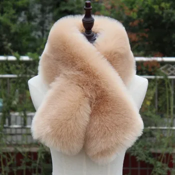 

Faux Fox Fur Scarf Women Stylish Winer Warm Scarves Luxury Thicken Fur Collar 100 Cm Multicolor Female Pashmina Wholesale