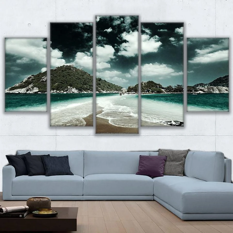 Modular-Canvas-Posters-Living-Room-Wall-Art-5-Pieces-Beach-Sea-Wave-Pictures-Another-Day-In (1)