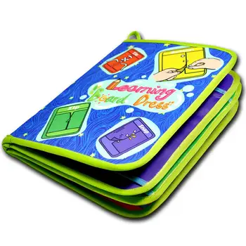 

Baby Early Learning Soft Cloth Books Zipper Buckle Children Dressing Enlightment Toys
