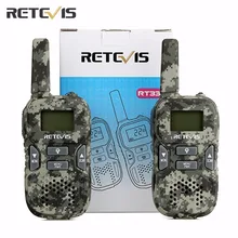 Support USB Charging A Pair Mini Walkie Talkie Retevis RT33 0.5W PMR 446MHz Portable Kids Radio LCD Display Fashlight Children