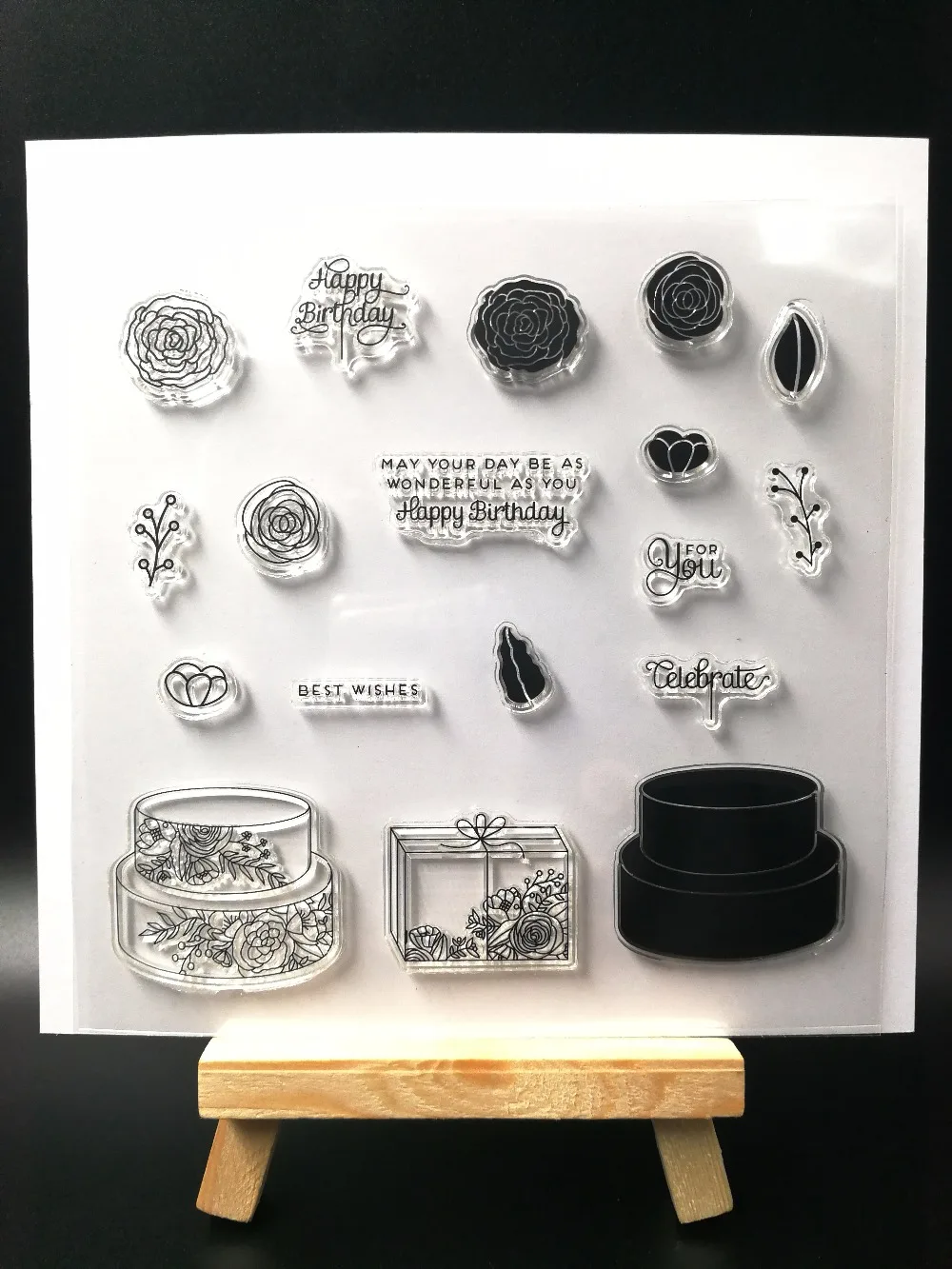 Happy Birthday Clear Silicone Stamp seal for DIY Scrapbooking photo Album Decorative Clear Stamp Sheets H020