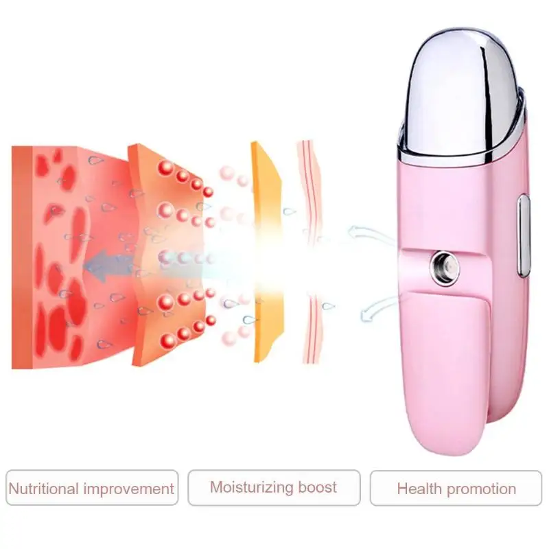 

Ultrasonic Vibration Facial Sprayer Handheld Face Spray Bottle Nano Mister Facial Steamer Electric Face Moisturizer Machine