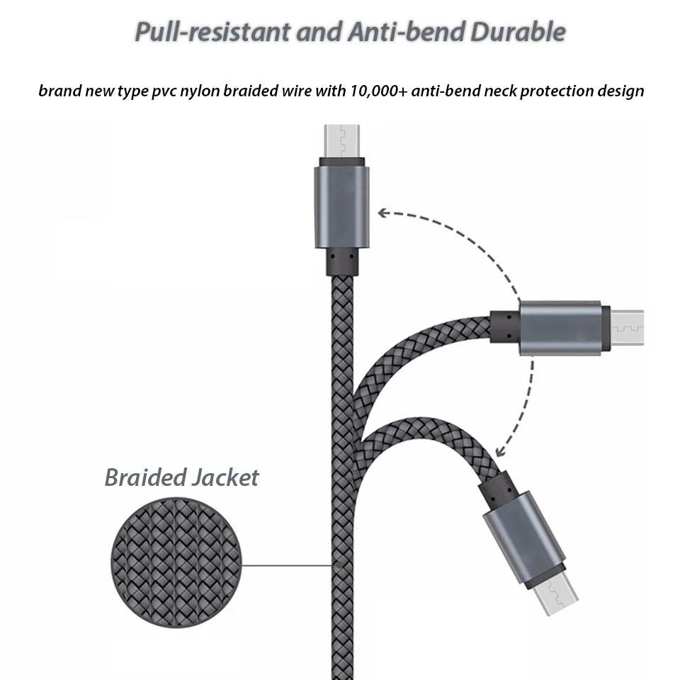 USB نوع C كابل شحن سامسونج غالاكسي A50 A70 A80 S9 S8 S10 1/2 متر طويلة الهاتف المحمول شاحن Oneplus 7 برو قصيرة الحبل