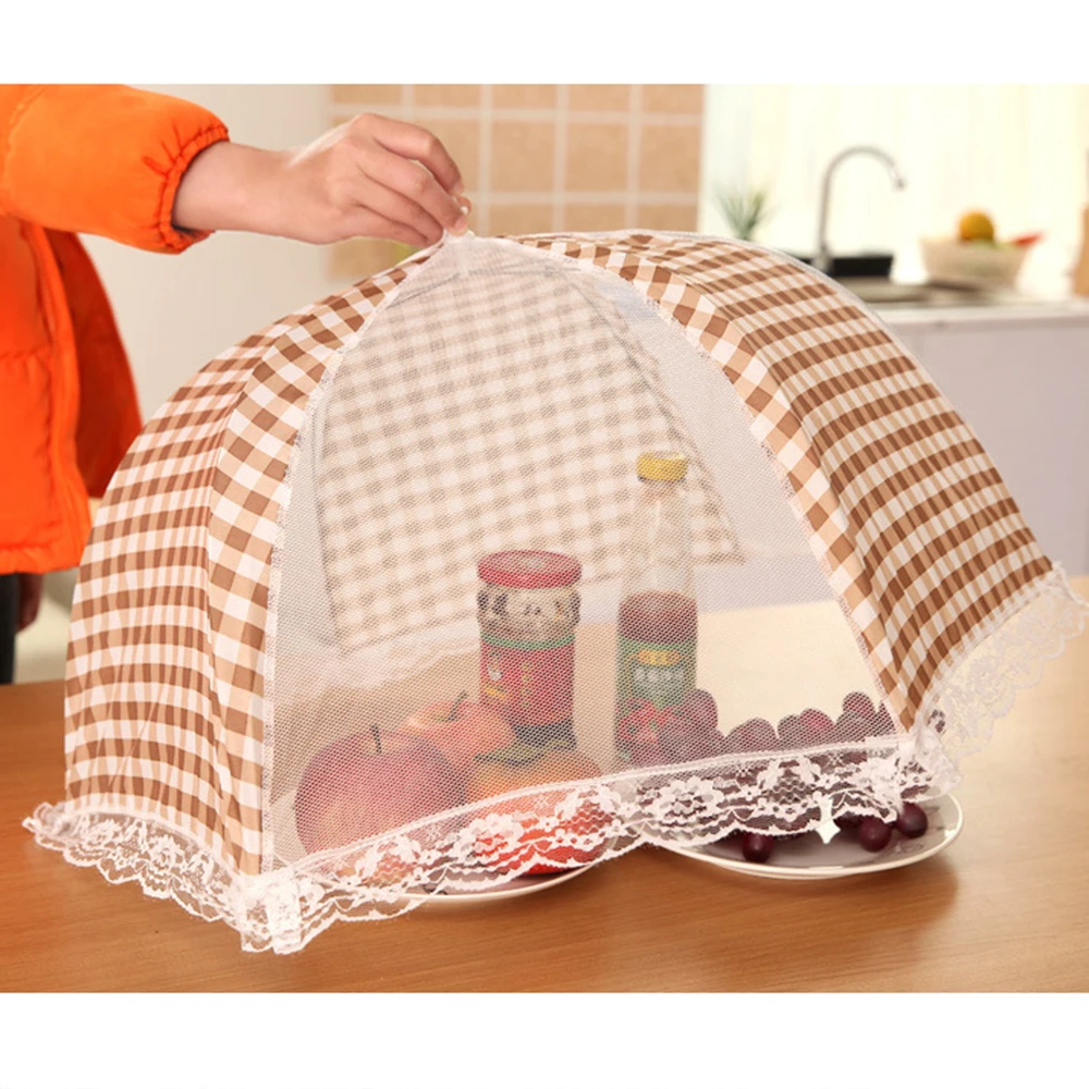 Lace Kitchen Foldable Table Food Cover Umbrella Style Anti Fly Mosquito