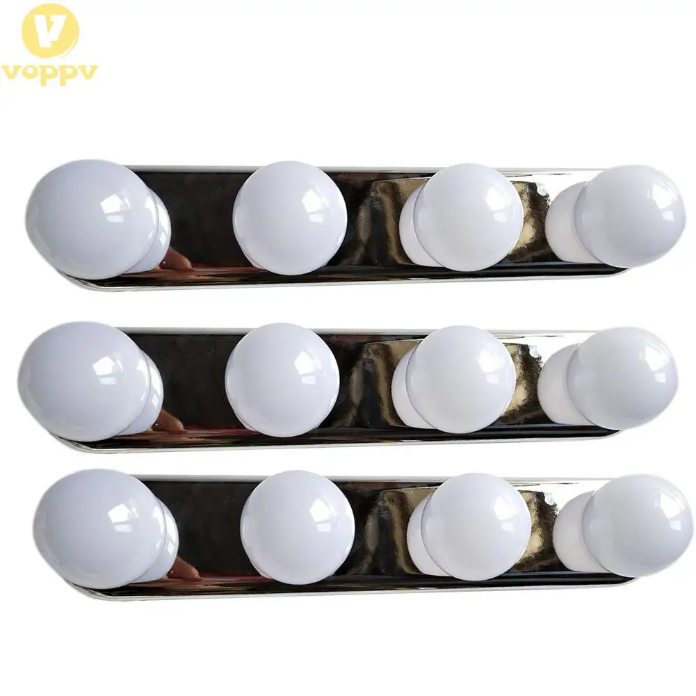 

Led Makeup Mirror Light 4 Bulb Suction Cup Installation Dressing Table Vanity Light Bathroom Wall Lamp Battery Powered ZQJ3115A