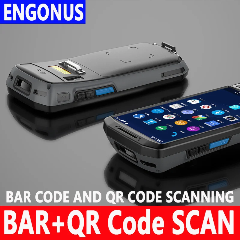 

2d barcode scanner nfc android7 5inch wireless portable wireless barcode qr barcode scanner handheld pda 2018 new