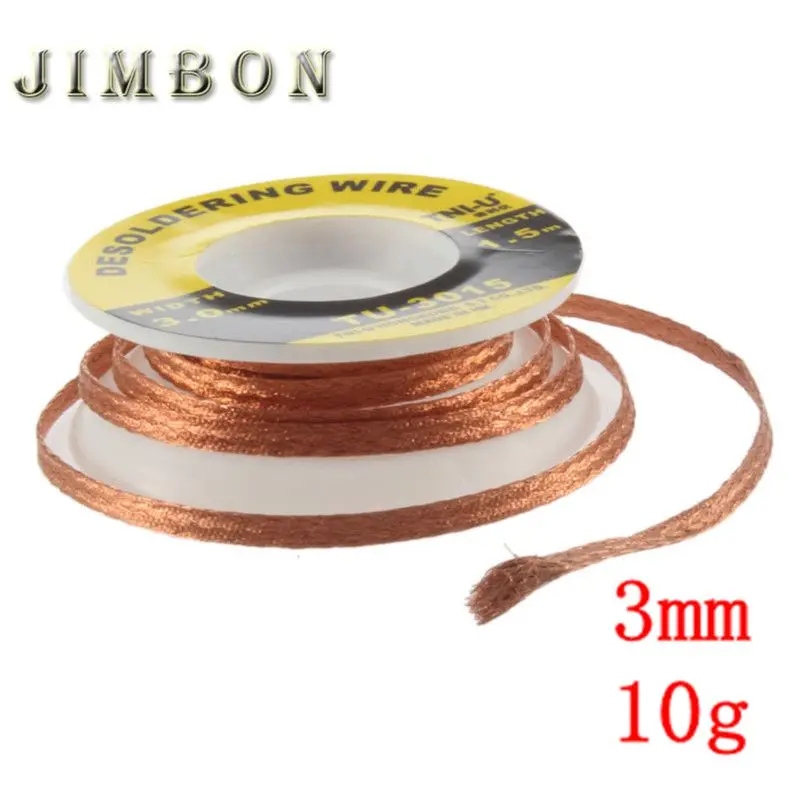 JimBon 1 шт. 3 мм 5 футов оплетка для распайки припой снятия фитиль BGA бюстгальтер по