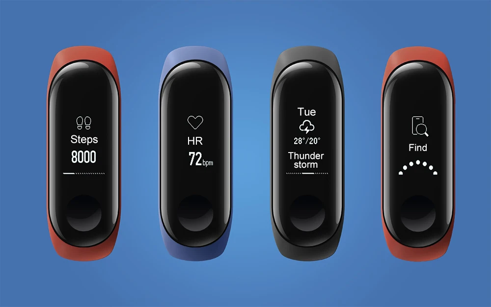 Xiaomi mi Band 3 mi band 3 фитнес-трекер монитор сердечного ритма 0,78 дюймов OLED умный Браслет