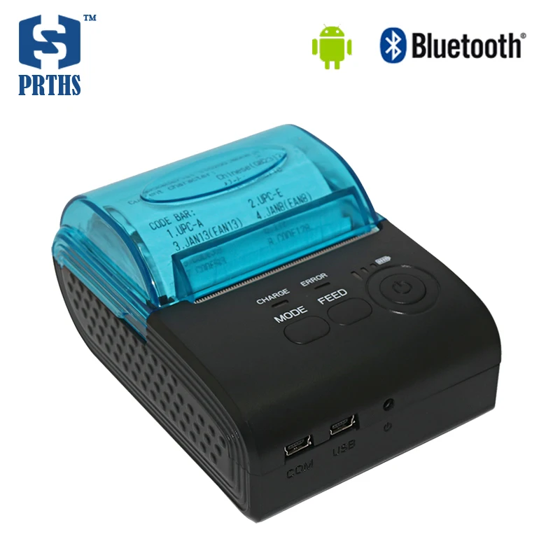 Portable bluetooth printer for android support 57*50mm paper roll
