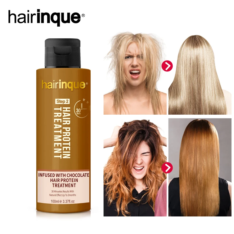 Новинка 12% шоколадное Кератиновое лечение волос HAIRINQUE для выпрямления