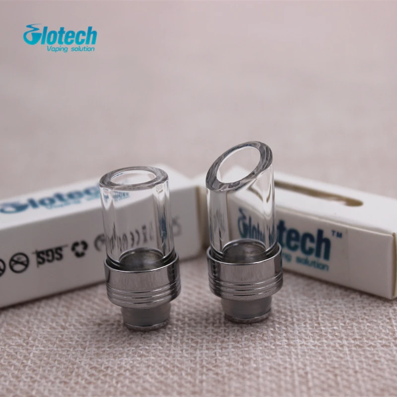 Glotech 10pcs Glass Drip Tips 510 Metal Mouthpiece Pyrex Glass ...