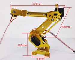 Алюминий DoArm S6 6DoF рука робота ABB модели механический манипулятор с 4 шт MG996R + 2 шт. MG90S сервоприводы + Управление комплект для Arduino