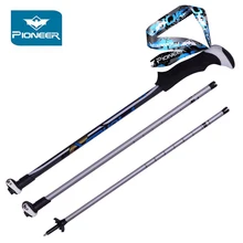 2 шт./партия Pioneer Телескопический Nordic палки для ходьбы, трекинга палки 7075 Алюминий восхождение Пеший Туризм Stick Сверхлегкий трость