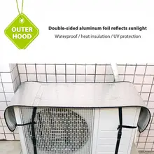 Алюминевого ПВХ Универсальный Кондиционер пылезащитный чехол двухсторонний наружный капюшон внешний водонепроницаемый солнцезащитный чистый защитный чехол