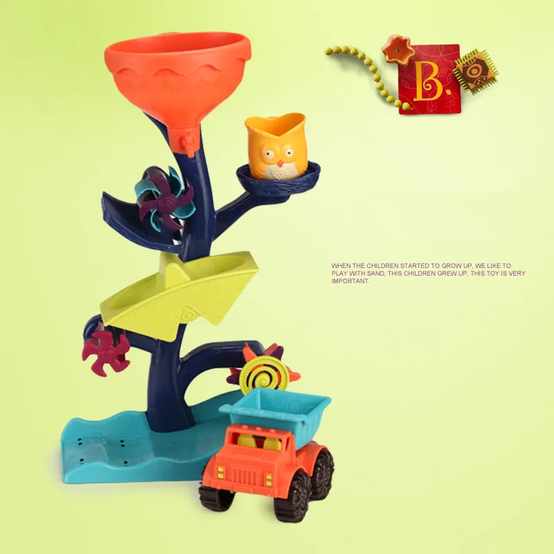 Owl Rotary Waterwheel Children Playing Water Hourglassing Rotating Water Wheel Running Sand