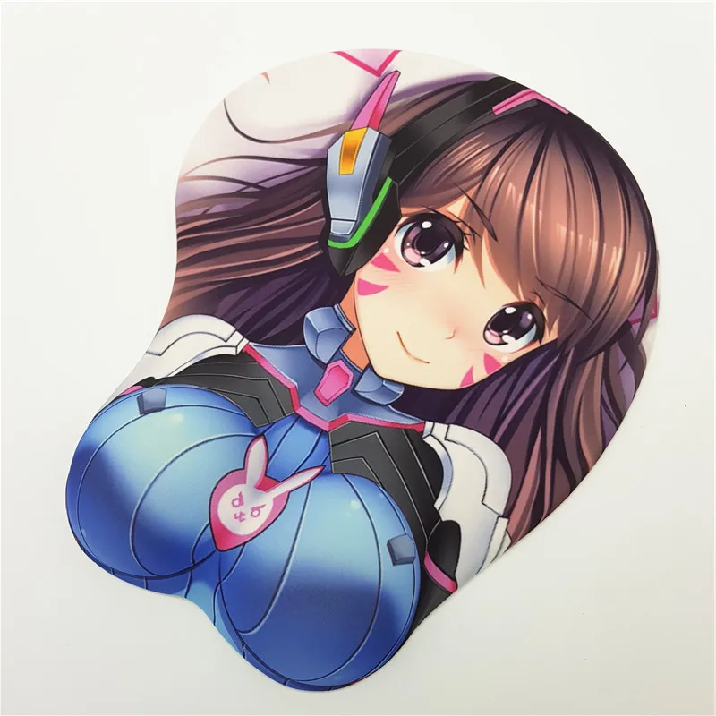 D. VA аниме 3d груди игровой Мышь Pad противоскольжения С упором для запястий