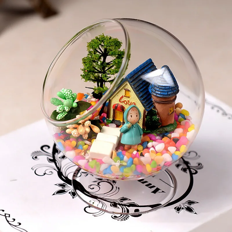 1 шт прозрачная стеклянная ваза-шар цветочный горшок Террариум контейнер микро пейзаж ваза для растений для вечерние украшения свадьбы