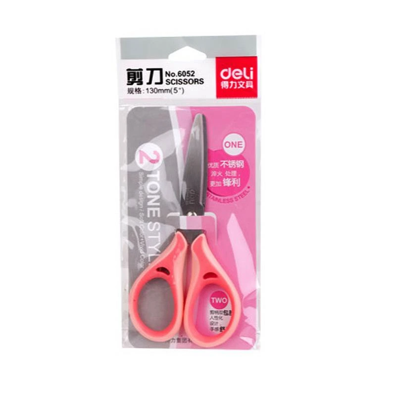 Deli Nusign NS055 NS056 180mm 155mm Student double color scissors Desk –  AOOKMIYA