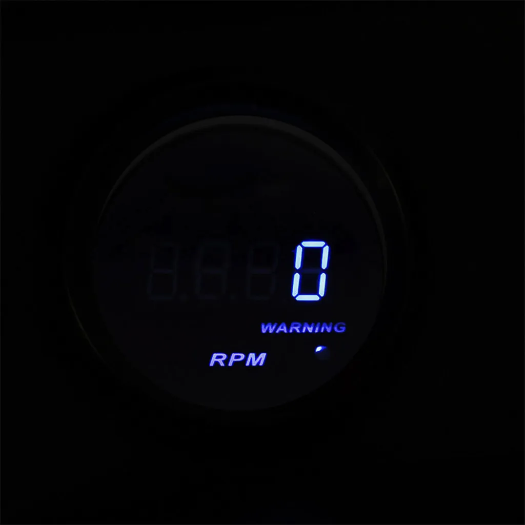 2 дюйма 52 мм Синий цифровой LED Elec 0 9999 об/мин тахометр измеритель частоты вращения