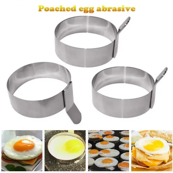 Egg Ring Stainless Steel Omelet Cooking Mold Non Stick Pancake Ring Kitchen Cooking Tool LE66