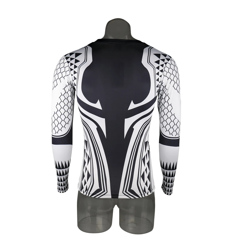 2018 New Arrival Costume Movie Aquaman T-shirt Cosplay DC Marvel Superhero Tee Polyester Top Sport Prop Halloween Man Boy Adult (5)