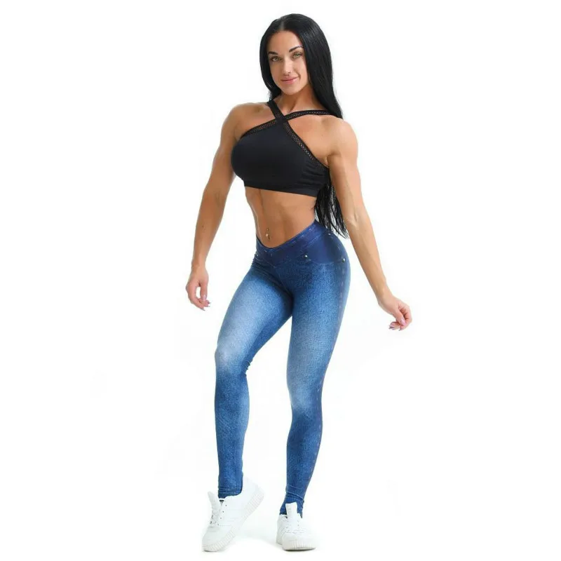 Sports Leggings Fitness 3D Jeans Printed Leggings Women Fitness Leggins Sweatpants Slim Skinny Sport Fitness Yoga Pants Women