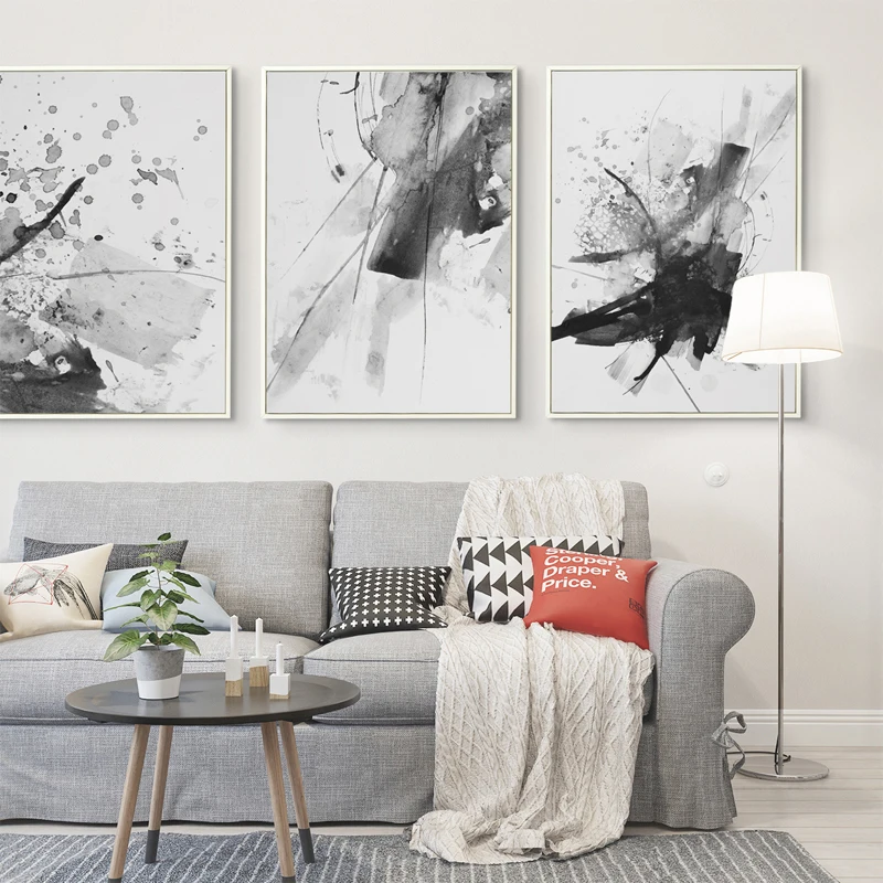 07G Watercolor Abstract Ink Splash Painting A4 A3 Canvas Art Print Poster Picture Wall Living Room House Decorative Mural | Дом и сад